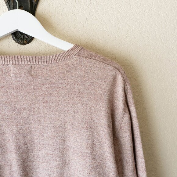 Old Navy Mens Medium V Neck Cotton Sweater Tan Neutral Casual Pullover - Picture 8 of 9